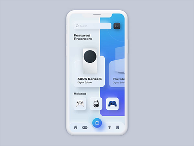 Playstation 5 - mobile app interaction concept 3d 3danimation aftereffects gameapp gameui mobileapp modern neumorphic neumorphism ui playstation ui ux