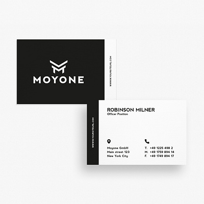 Business Card Moyone business card business card design business cards businesscard creative creativity design designer graphic design minimal modern typography