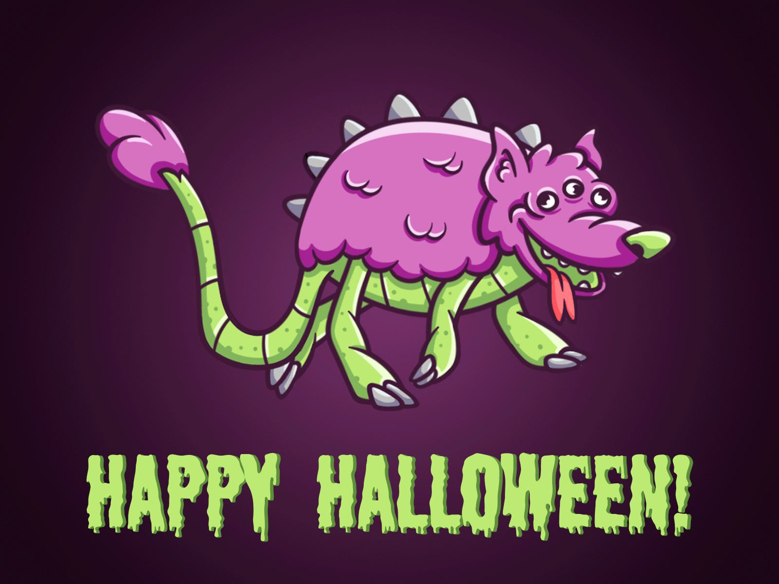 Wolfosaur animation cartoon character character design dinosaur dribbbleweeklywarmup halloween illustration monster scary wolf