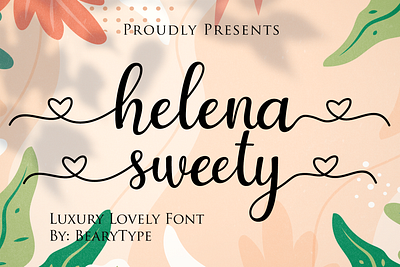 helena sweety 1 best design elegant font handwriting handwritten invitation love script typography wedding wedding card