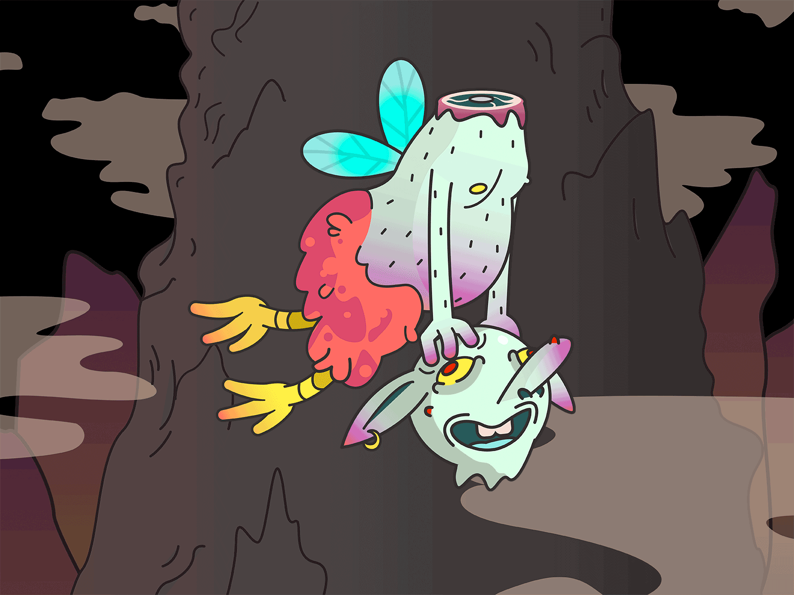 Headless Troll adobe adobe illustrator adobe photoshop animated gif animation cartoon cartoon illustration characters design dribbbleweeklywarmup flat halloween illustration vector