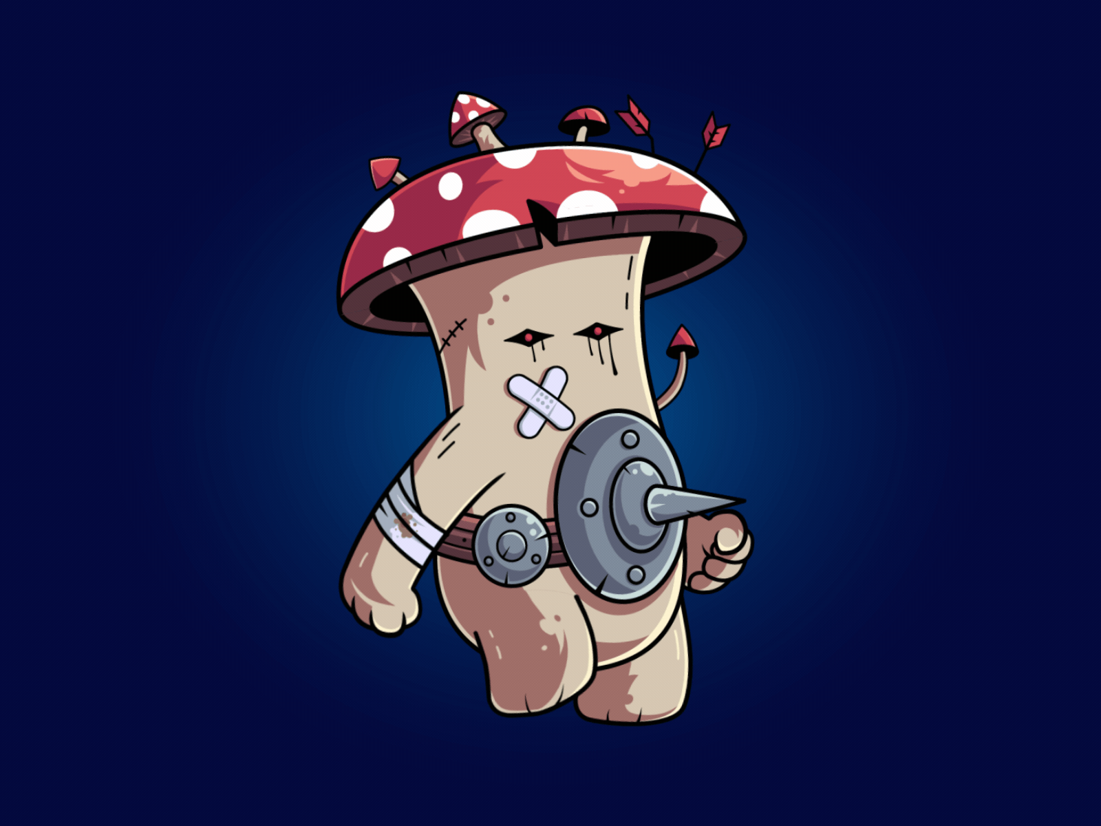 Mushroom Dad - Halloween Collaboration animated gif animation 2d brutal cartoon cartoon character cartoon illustration character character design dribbbleweeklywarmup flat fly agaric gif gif animation helloween illustration monster mushroom spooky