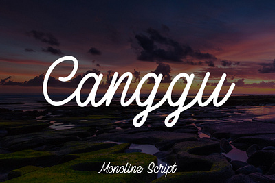 Canggu - Monoline Script Typeface 1940s 1950s bali canggu clean cursive indonesia monoline script smooth typeface