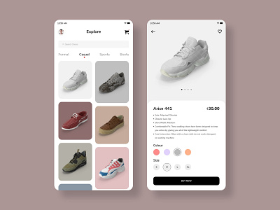 eCommerce Store App UI android app cart clean commerce commercial design e commerce ecommence ios minimal mobile online shop online store shoes shop store ui ui ux ux
