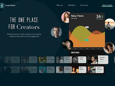 Landing Page UI - CreatorStack app illustration landingpage sketch ui ux web website