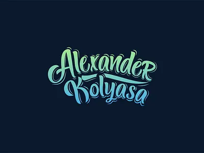 Alexander Kolyasa branding illustration lettering logo logo design logotype vector