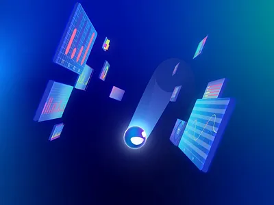 Flying ball 2d 3d 3d animation 3d art abstract after effects animation character colors explainer gif gradient illustration pigeon shape layers tigran