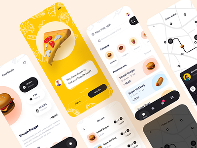 Food delivery app burger delivery app delivery service design dribbble best shot food food and drink food delivery app food delivery application foodie minimal mobile app mobile app design ofspace agency online food app product restaurant app tracking trendy design uidesign uxdesign