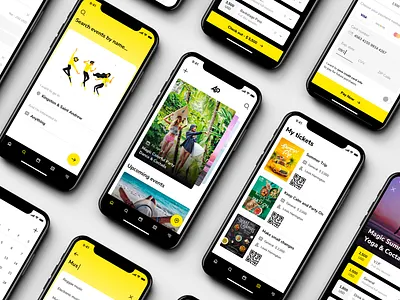 Event App booking event app illustration ios map meetup ticket