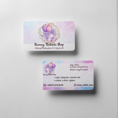 business card Bunny beautiful buisness card card design illustration визитка дизайн