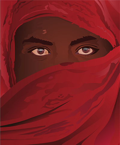 Eyes of Hope adobe illustrator eyes face illustraion portrait red