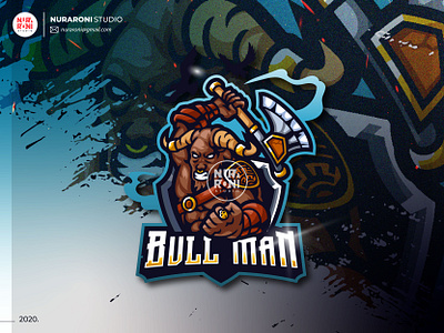 Bull Man Mascot Logo cartoon cartoon character character esport esportlogo game logo game online gaming logo logo inspirations logo maker logodesign marketing mascot mascot logo mascot logo design twitch twitch logo vector youtube