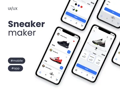 Sneaker Maker App app app design creator design figma figma design ios ios app design mobile mobile design sneaker ui ux