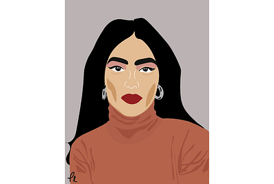 black hair lady 🖤 adobe illustrator daughter digital art illustration