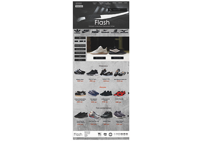 Sports shoe store website design illustration shoes sport website дизайн