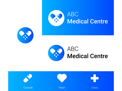 ABC Health Care LOGO art graphic design illustration logo medical app medical care medical logo mockup ui ux vector visual design