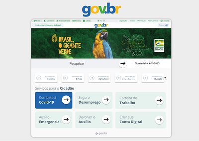 Gov.br Redesign Concept app brasil conceito design governo do brasil redesign site design ux web