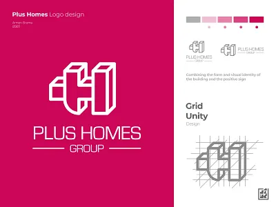 Logo Design Plus Homes arman shamsi brand brand identity branding h logo home home logo icon logo logo design branding logo design concept logo designer logo designs logo service logodesign logotype modern logo modewrn logo design symbol design