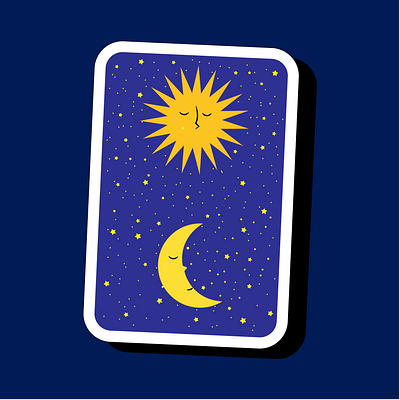 Sun vs Moon adobe illustrator blue design graphic illustration illustration design illustrator illustrator design moon sun vector vector art
