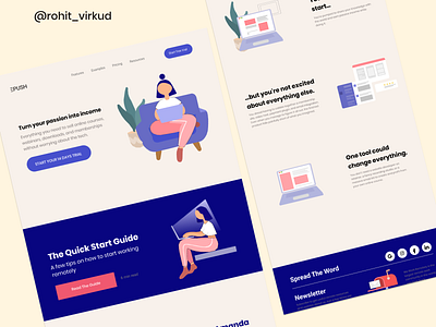 Landing page for epush company blog company website figma product page uiux web web designer webdesign