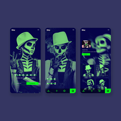 Freakz Ui/Ux Design Concept design inspiration graphic design photography ui ui design uiux user interface ux ux design web design web designer website design