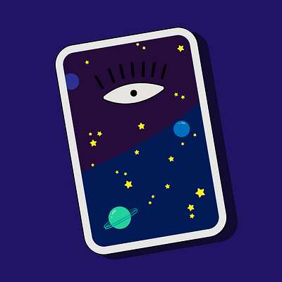 Astro card astro blue card flat illustration flatart graphic illustrator vector