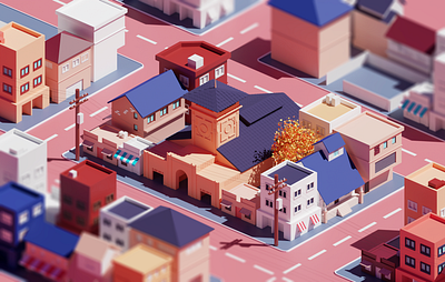 Cho Ben Thanh 3d art blender city design place saigon