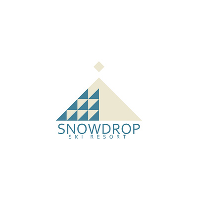 Daily Logo Challenge Day 8 - Ski Mountain , SnowDrop v3.0.0 dailylogochallange flat logo logo design logo designing minimal