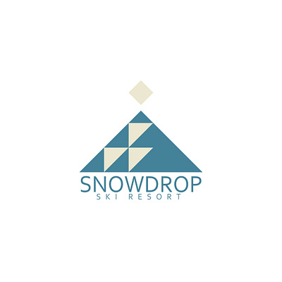 Daily Logo Challenge Day 8 - Ski Mountain , SnowDrop v1.0 dailylogochallange logo logo design minimal