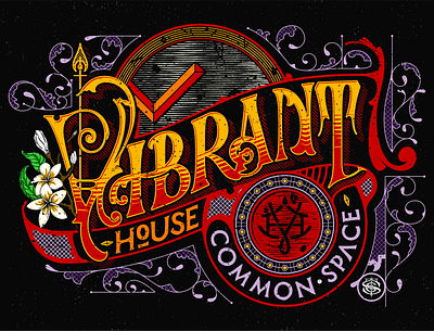 Victorian Lettering Design - Vibrant House design illustration lettering ligature logo shaltype typography victorian vintage