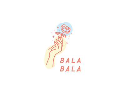 Bala Bala branding drawing flower handdrawn handmade illustrated illustration illustrator logo rose sparkle