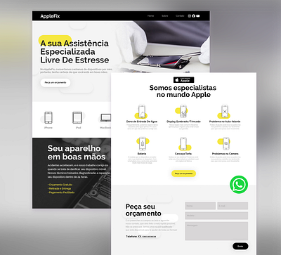 AppleFix - Website concept apple design landing page landingpage smartphone ui web webdesign website
