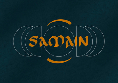 Samain calligraphy design graphic design halloween weeklywarmup