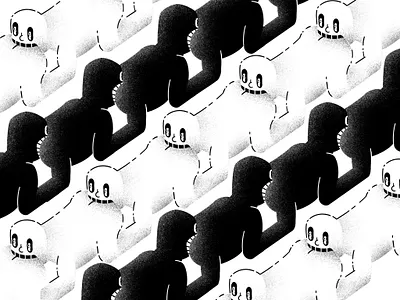 Inktober #31 - Crawl black and white character crawl crawling humancentipede humans illustration ink inktober inktober2020 links procreate texture thierry fousse wtf