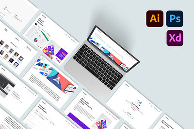 Credot Web landing page adobe xd branding design flat icon illustration minimal ui web website