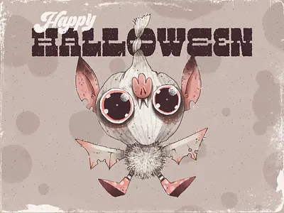Happy Halloween! art artwork bat character character design cute garlic halloween handmade happy halloween illustration scary spooky vampire