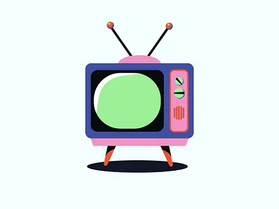 Vintage TV 2d art daily illustrations flat design flat illustration graphic design modernism old fashioned old tv retro screen screen print simple simple illustration tv vector vintage design vintage inspired vintage tv