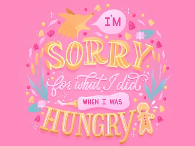 Hungrily Ever After: The Gingerbread Man Lettering book book cover book cover art book covers fairy tale fairy tales fairytale fairytales food food illustration food lettering food type hand lettering illustration lettering lettering artist letters procreate typography