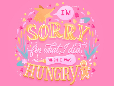 Hungrily Ever After: The Gingerbread Man Lettering book book cover book cover art book covers fairy tale fairy tales fairytale fairytales food food illustration food lettering food type hand lettering illustration lettering lettering artist letters procreate typography