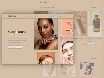 Clear | Nature beauty clear cosmetic design figma nature style