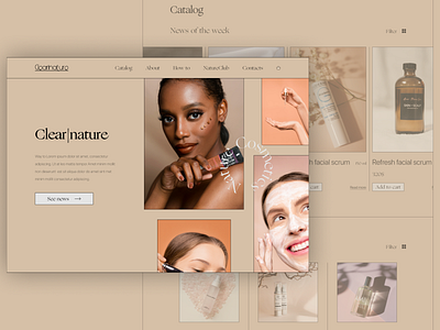 Clear | Nature beauty clear cosmetic design figma nature style
