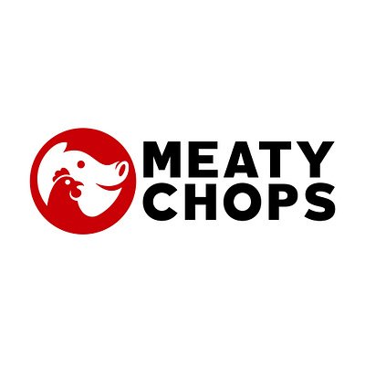 Meaty Chops food logo logodesign meat product meat shop pork