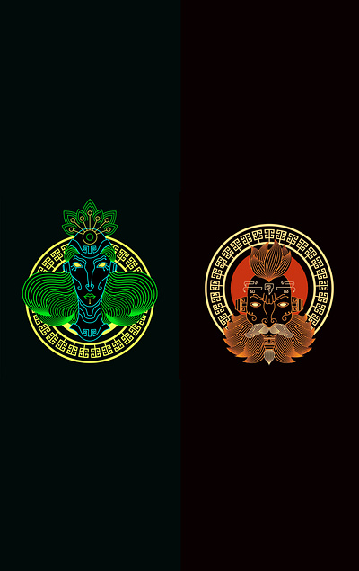 Mythtech Apparel - Zeus x Hera colorful art futuristic god goddess greek gods greek mythology legend mythological mythology sci fi