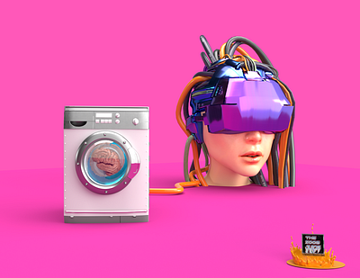 Brain Washed 3d behance blender 3d cinema4d cyclesrender dribbble dribbble best shot free pandemic