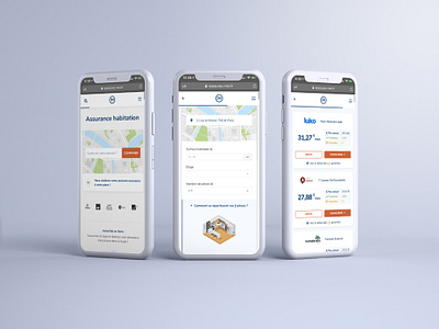 Home insurance UX for mobile adobe xd adobexd app comparator design insurance insurance company mobile design mobile ui sketch ui ui design userjourney ux design