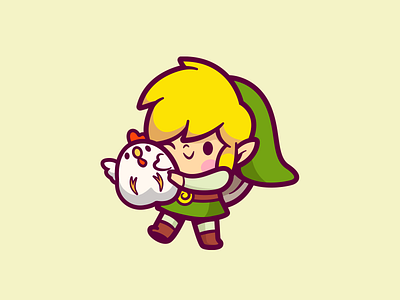 The Legend of Zelda brand character smile cute adventure gaming gamer fanart video games link nintendo game zelda logo illustration