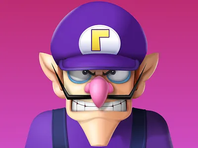 Waluigi design figma illustration mario vector waluigi