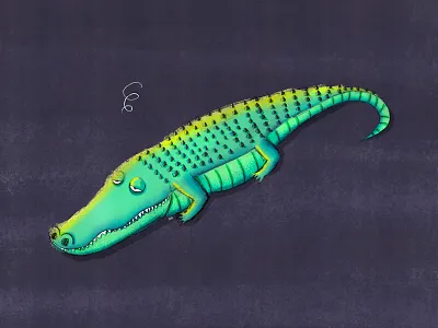 Sleepy Alligator alligator animal animal art animal illustration animals art cuteanimal digital art digital illustration doodle drawing illustration illustrator ipadpro isometric isometric art isometric illustration procreate procreate art sleepy