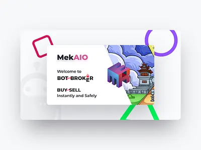 Bot Broker Promotional Graphic art branding design flat graphic design illustration illustrator logo minimal vector