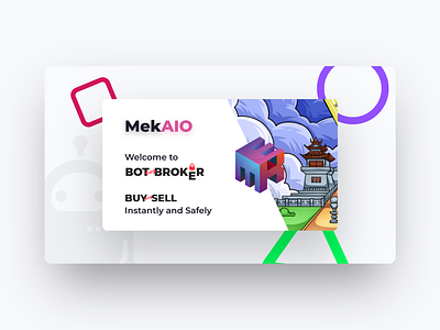 Bot Broker Promotional Graphic art branding design flat graphic design illustration illustrator logo minimal vector